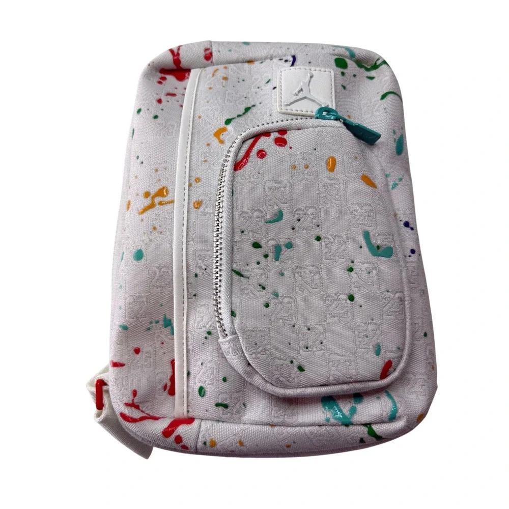 Jordan 23 Monogram Crossbody 3L Sling Bag Multi Paint Splatter MA9042-782 NEW